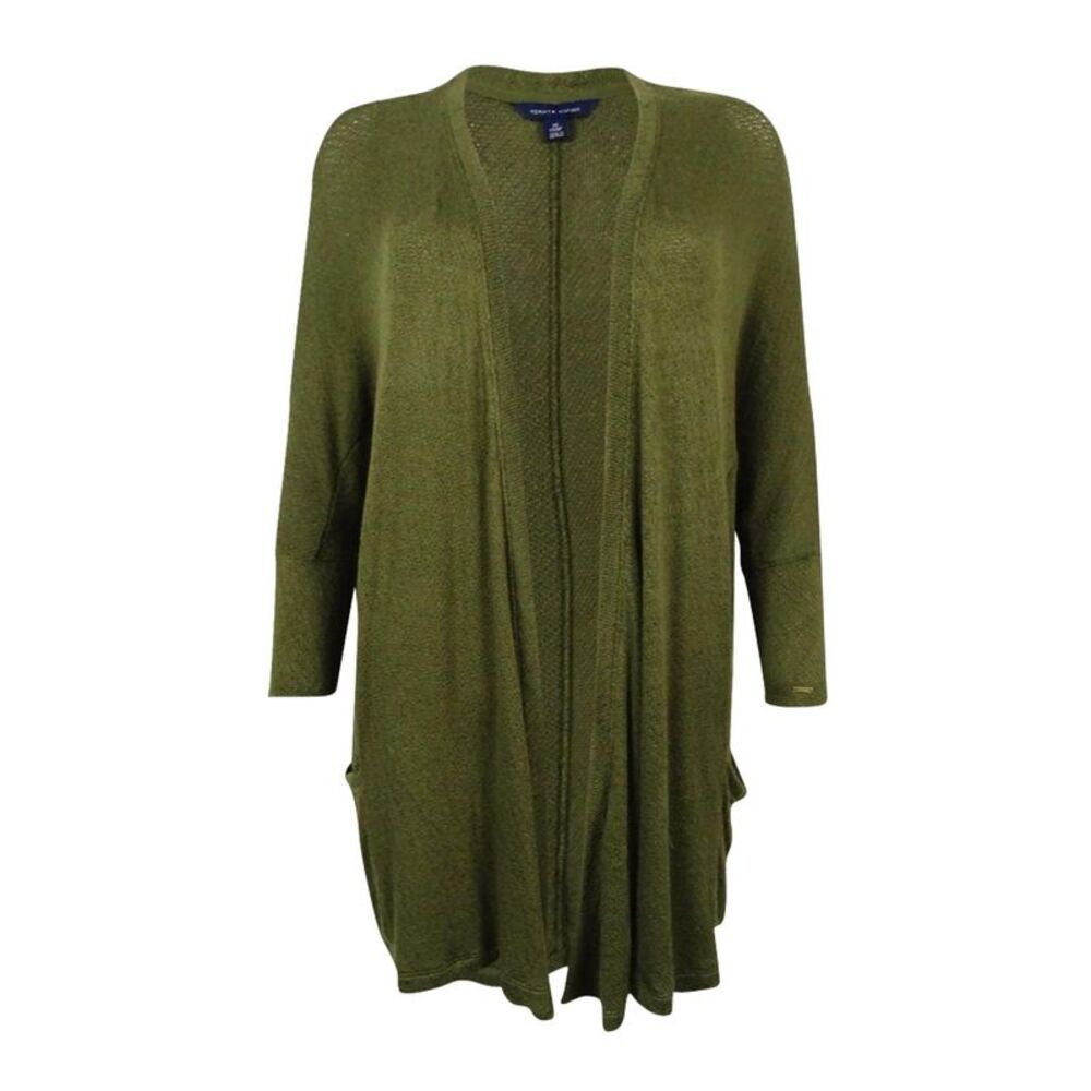 Tommy Hilfiger Women's Holly Draped Open-Front Cardigan - Green